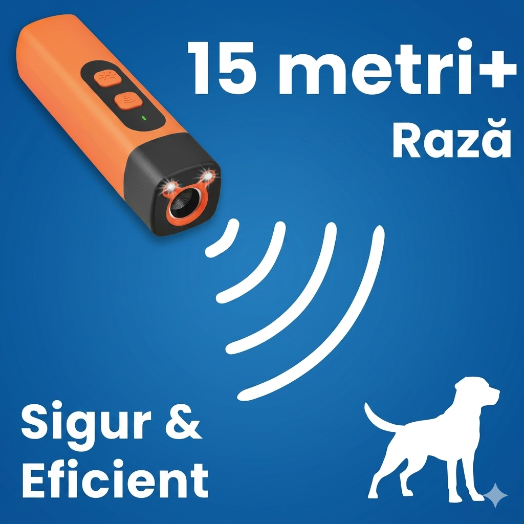 Dispozitiv Anti-Lătrat pentru câini mici, medii și mari
